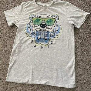 Boys Kenzo Gray Graphic T-Shirt